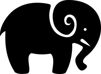 Wall Mural - elephant black design vector