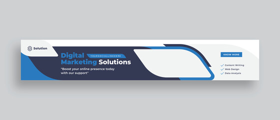 Wall Mural - digital marketing large web banner, social cover template, horizontal web banner or corporate busine