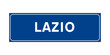 Lazio region entrance road sign in Italian language
