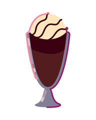 Sticker - flat milkshake design