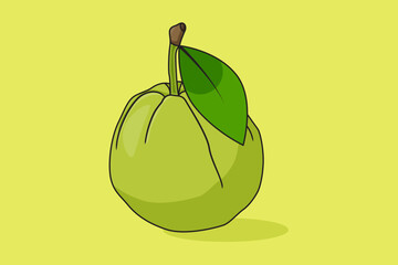 illustration of a guava fruit vector design