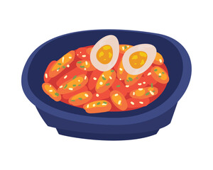 Wall Mural - flat korean kimchi dish