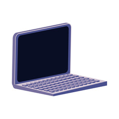 Poster - flat purple laptop