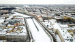 foto aérea de drone do Inverno em São Petersburgo na Russia