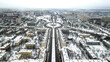 foto aérea de drone do Inverno em São Petersburgo na Russia