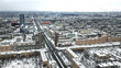 foto aérea de drone do Inverno em São Petersburgo na Russia