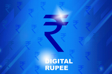 Wall Mural - Digital rupee currency