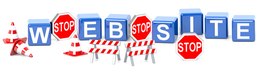 Wall Mural - website Stop