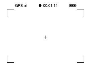 Poster - Focusing screen of the quadcopter camera viewfinder. Vector template of viewfinder camera recording at transparent background