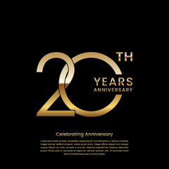 Wall Mural - 20 year anniversary celebration design template. vector template illustration