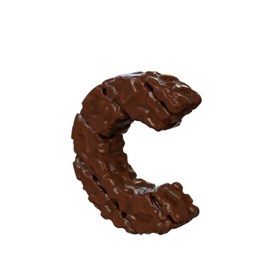 Chocolate symbol view to the right. letter c