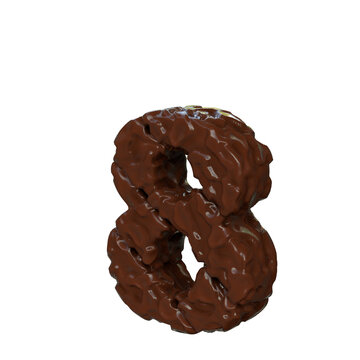 Chocolate symbol view to the right. number 8