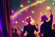 © Moon - Dancing into the New Year,holidays background	,people dancing in the nightclub,crowd of people dancing in the nightclub