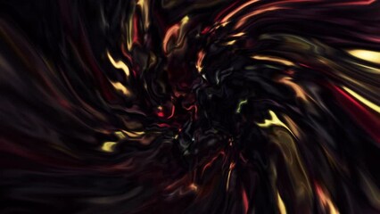 Poster - Energetic light tunnel through time and space. Motion. Curving and transforming shapes.