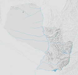 Wall Mural - Topographic map of Paraguay