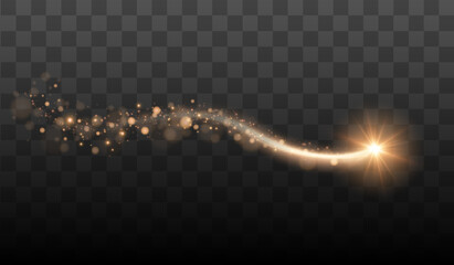 Aufkleber - Glowing Christmas Star with Stardust Trail. Vector illustration(Multiple values)