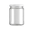 Glass jar close up isolated on a transparent background
