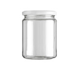 Fototapeta  - Glass jar close up isolated on a transparent background