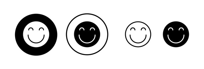 smile icon vector illustration. smile emoticon icon. feedback sign and symbol