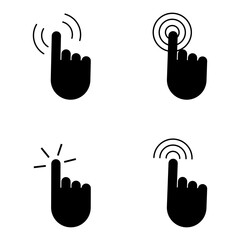 Poster - set cursor finger. Computer technology concept. Computer mouse. Vector illustration. stock image.