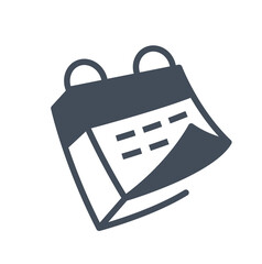 Poster - calendar black and white icon. graphic element for site. leadership and motivation, planning and goa