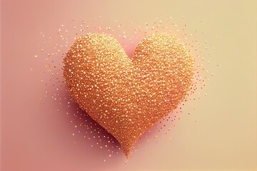 Canvas Print - Flying heart shaped sparkles