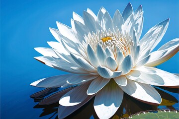 Canvas Print - water lilie in the blue sky