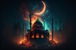 black magic fire mosque