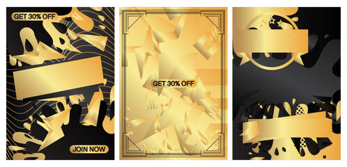 Luxury deluxe background illustration design. Vector with futuristic color gradien geometric shapes backdrop.