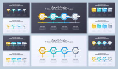 Modern and simple style vector template presentation for business. Infographic 4 Steps