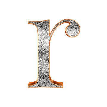 Silver 3D bling alphabet lowercase letters. This is a part of a set which also includes uppercase letters, numbers, punctuation marks and symbols.