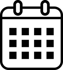 Poster - Calendar icon vector. Schedule sign , date icon symbol illustration
