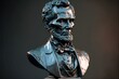 bust statue of abraham lincoln 3d illustration 