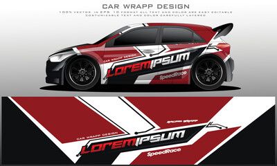 Wall Mural - car livery graphic vector. abstract grunge background design for vehicle vinyl wrap and car branding