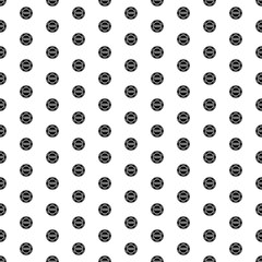 Poster - Square seamless background pattern from geometric shapes. The pattern is evenly filled with big black poker chip symbols. Vector illustration on white background
