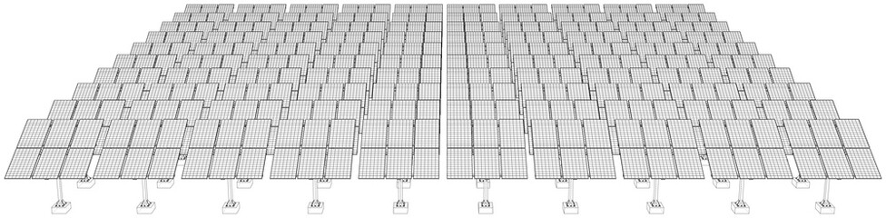 Wall Mural - Solar Panel Concept. Vector