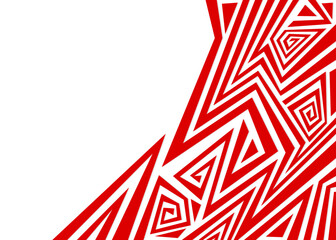 Aufkleber - minimalist background with abstract geometric and curly lines and with some copy space area. simple 