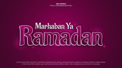 Poster - Happy Ramadan 3d Editable Text Effect