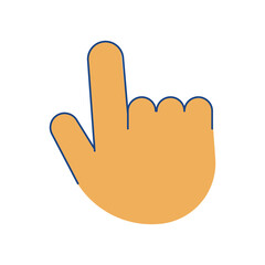 Poster - Hand with finger cursor icon. Touch click interface selection and arrow pointer to search web vector sites