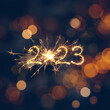 Leinwandbild Motiv Happy New Year 2023.