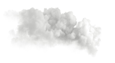 Poster - White soft downy clouds fluffy isolated on transparent backgrounds 3d rendering