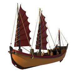 Chinese Junk 1 - Perspective F view png