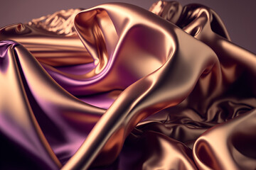 Poster - Silk fabric texture and design. Generative AI