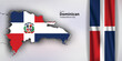 happy independence day of republic dominican, map, flag