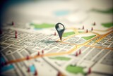 Fototapeta Miasto - Company Pin On City Map Ideal For Your Company Contact Page Generative AI