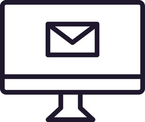 Fototapete - Computer line icon on white background