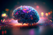 © Dr_Microbe - Concept of artificial intelligence. Human brain connected to electronic microcircuit, ai illustration
