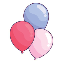 Sticker - balloons helium floating