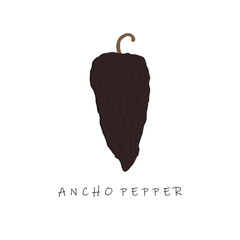 ancho pepper flat design vector illustration