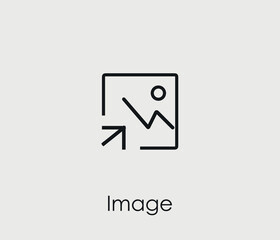 Poster - Image vector icon. Editable stroke. Symbol in Line Art Style for Design, Presentation, Website or Mobile Apps Elements, Logo.  Image symbol illustration. Pixel vector graphics - Vector